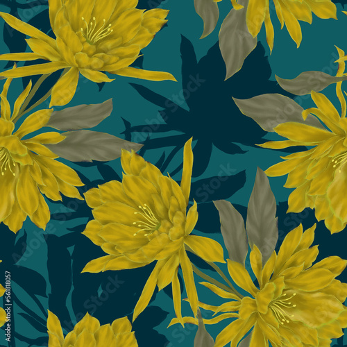 Beautiful seamless pattern with floral background. 