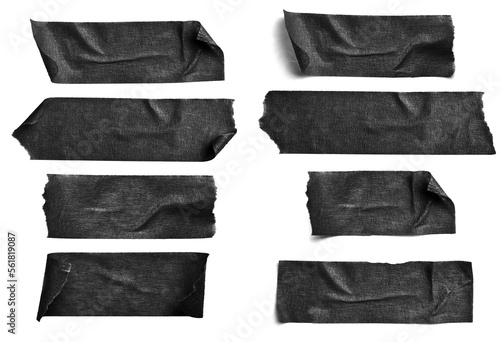 Photographie set of adhesive black paper tape