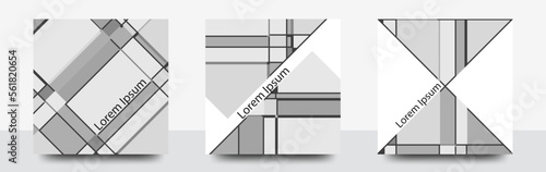 広告の一部に使えそうな　レトロなチェック風のパターン　正方形のベクターテンプレートセット/背景/壁紙/名刺/ポストカード