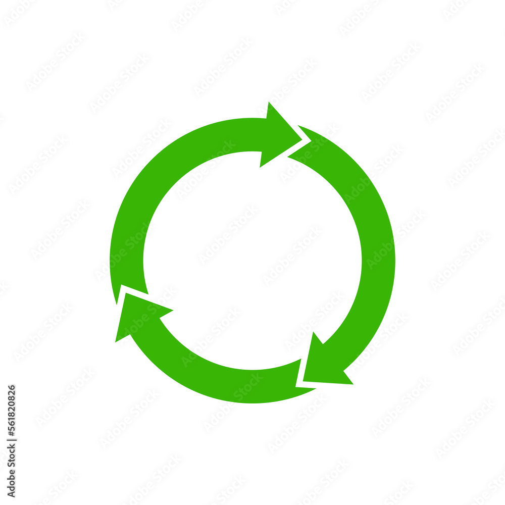Recycle icon symbol vector. Recycling and rotation arrow icon pack Recycle icon symbol vector. Recycling and rotation arrow icon pack