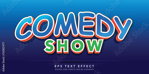 comedy show editable text effect