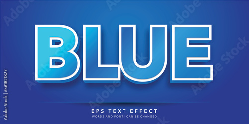 blue editable text effect