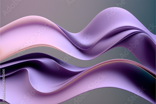 abstract purple wave background, 3d collection, illustration generative ai