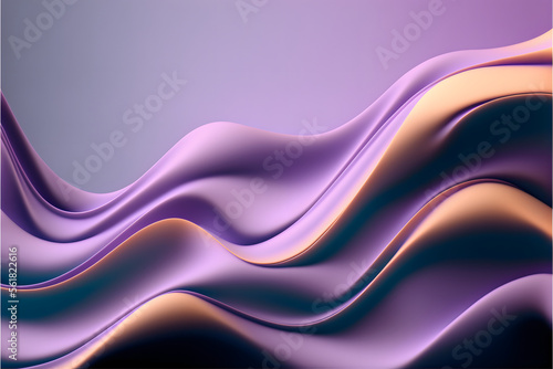 abstract purple wave background, 3d collection, illustration generative ai