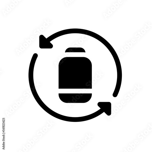 rechargeable glyph icon