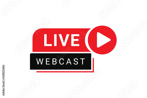 Vector live webinar with play button Element Free Download Vector live webinar with play button Element - GFXLoad