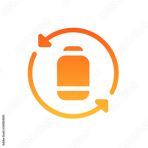 rechargeable flat gradient icon