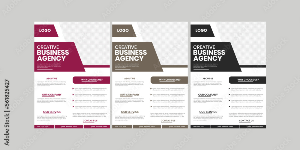 Business company web and print flyer design. advertising event flyer page, abstract simple letterhead flyer, company publication graphics book report