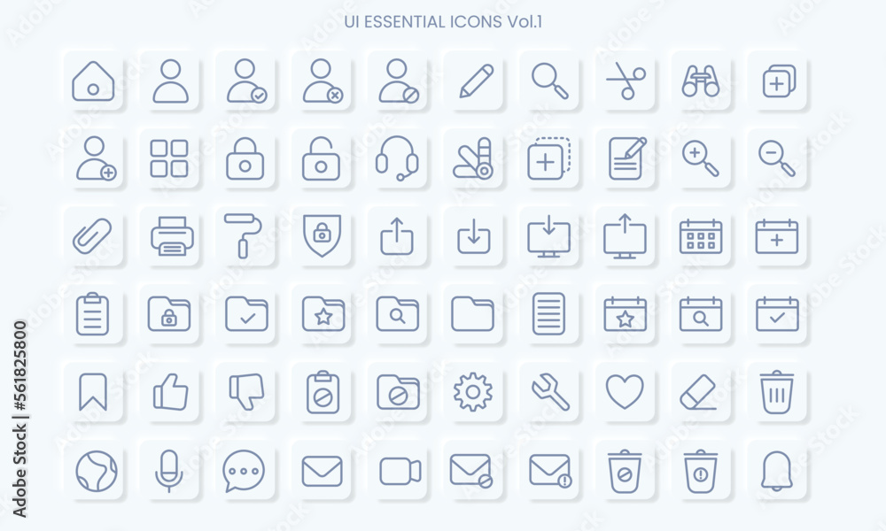 Modern user interface icons Modern user interface icons