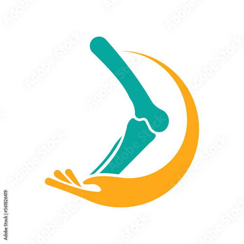 Joint bones vector logo design for orthopedic clinics