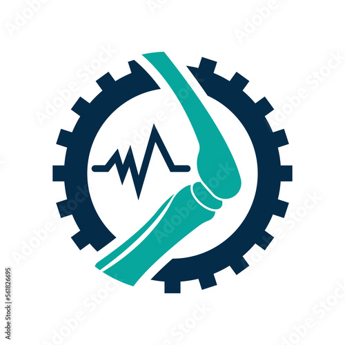 Joint bones vector logo design for orthopedic clinics
