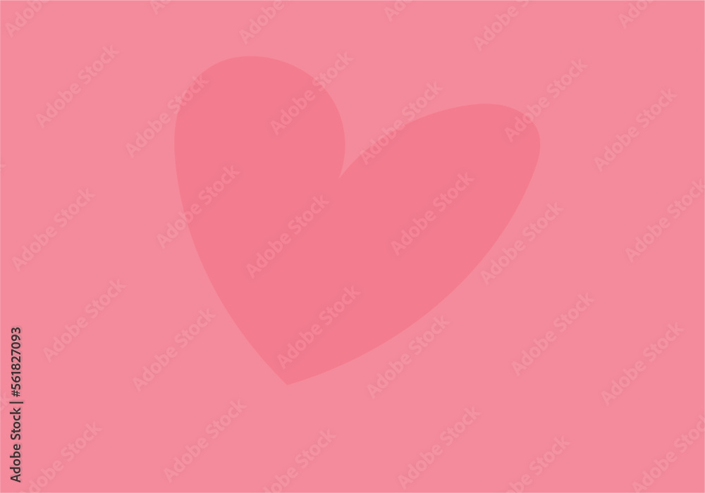 A big pink heart in pink color background.  For Valentine's day and festival. For web template banner poster digital graphic artwork.