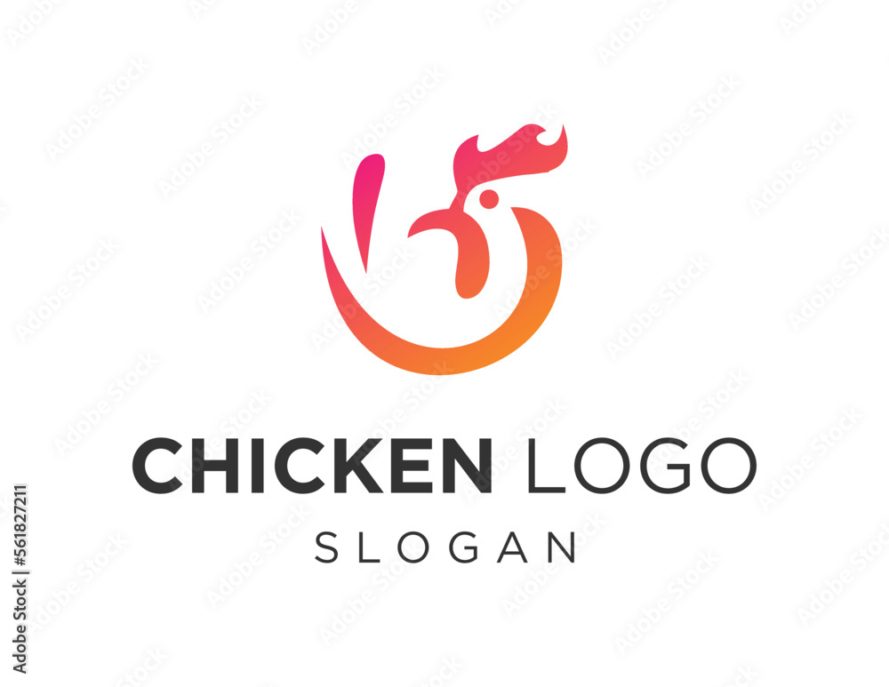 Logo design about Chicken on a white background. created using the CorelDraw application.