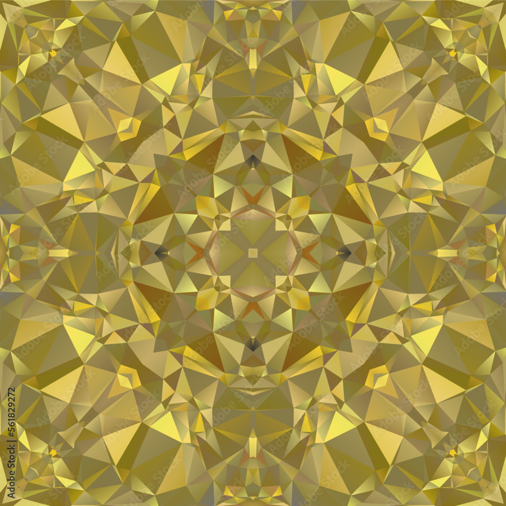 Gold geometric seamless pattern design. Repeat textile design. Mosaic pattern. Ceramic tiles. Fabric print.