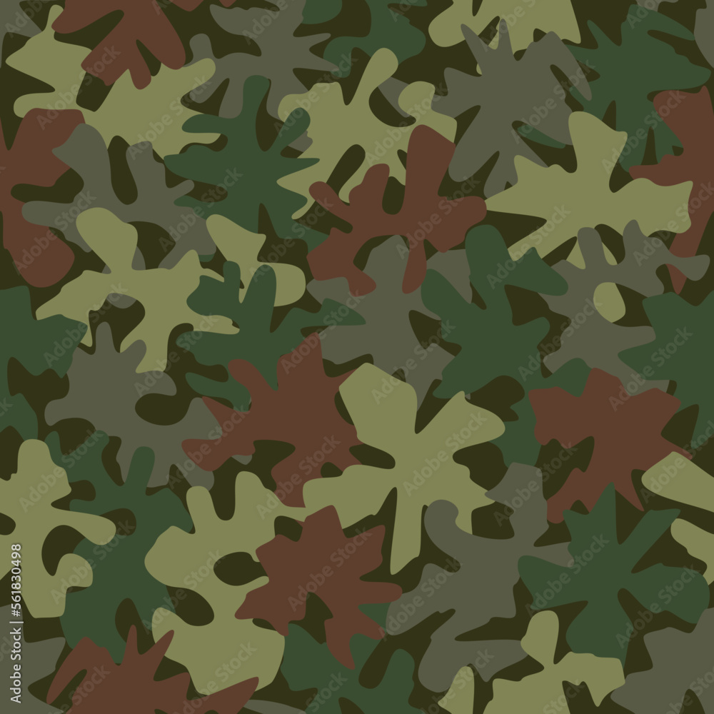 Fototapeta premium Camouflage seamless pattern background masking camo repeat print