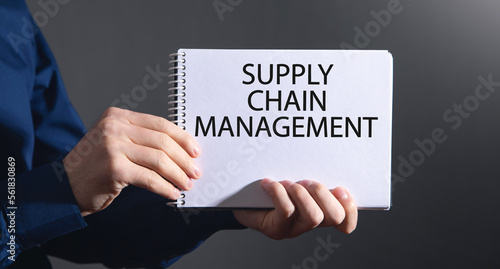 Supply Chain Management on notepad.