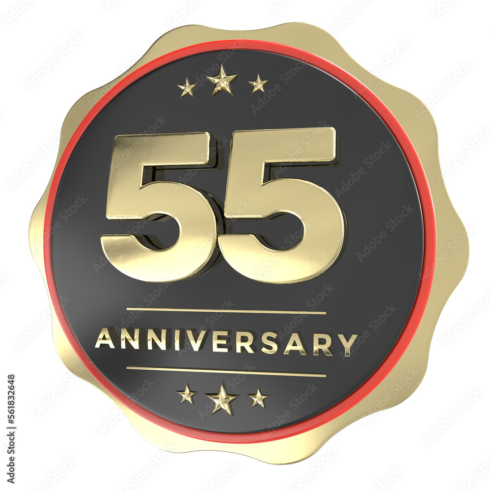 Fototapeta premium Happy Anniversary Number Gold