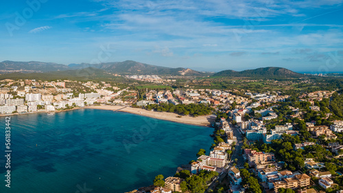 Santa Ponsa, Mallorca from Drone, Aerial Photography, Beach