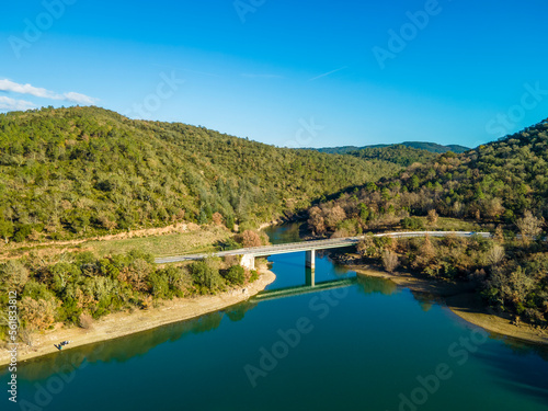 Lac de Saint Cassien, France. Drone Imagery, Aerial Photography