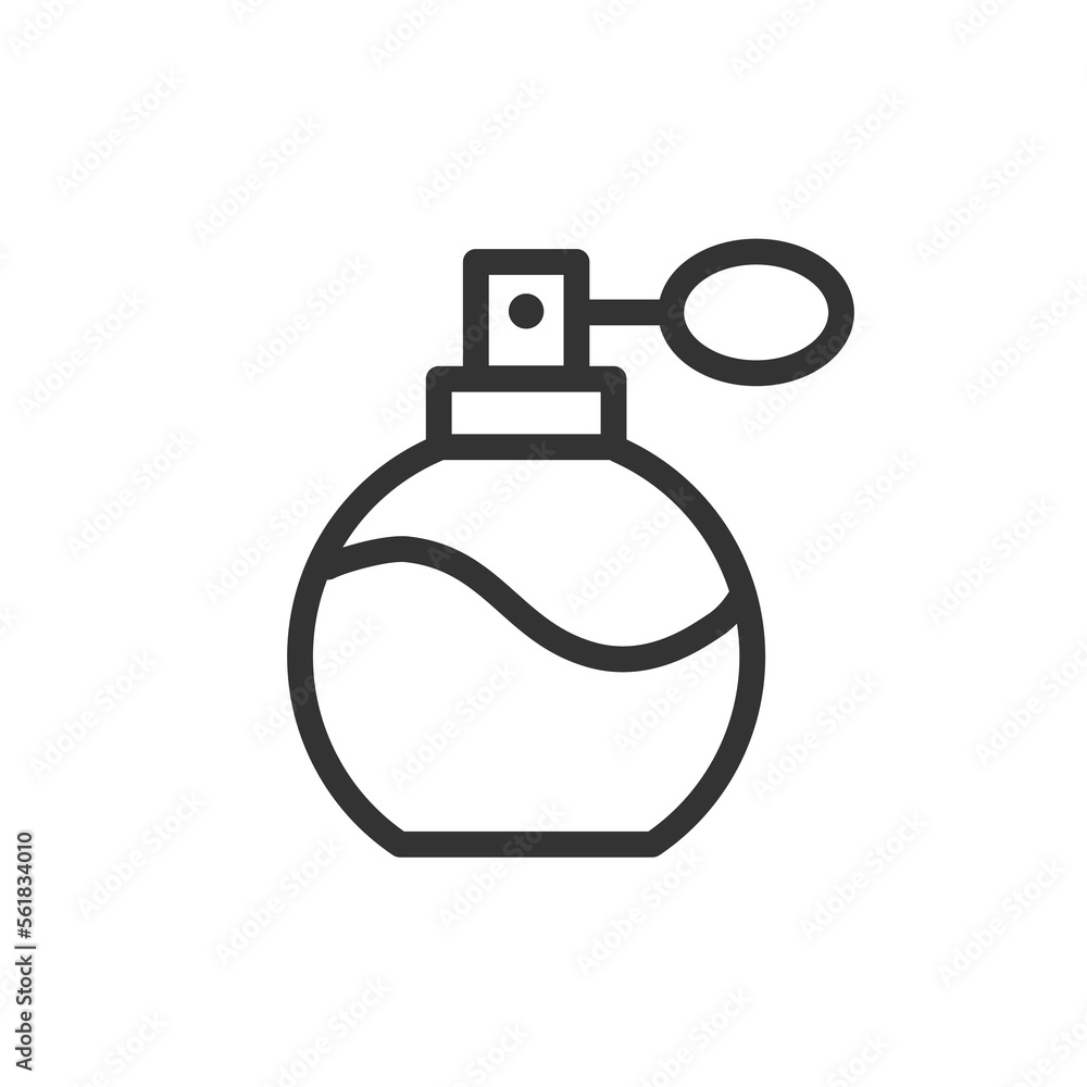 Perfume bottle vector icon isolated on white background. Beauty care concept Perfume bottle vector icon isolated on white background. Beauty care concept
