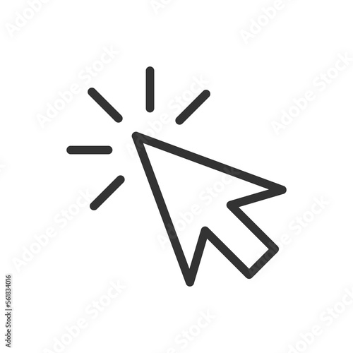 Click cursor vector icon isolated on white background. Stock illustration