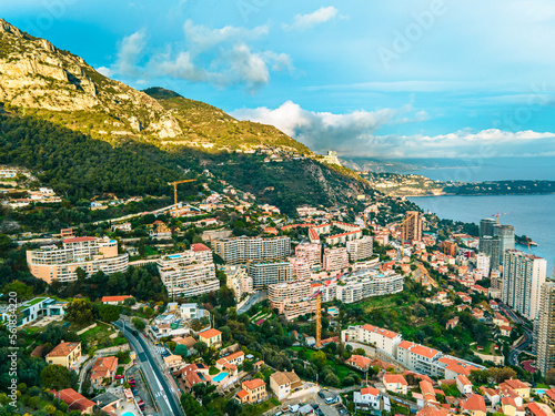 Monaco from Drone, Aerial Photography, Golden Hour © Yaroslav