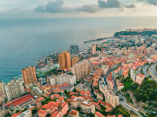 Monaco from Drone, Aerial Photography, Golden Hour