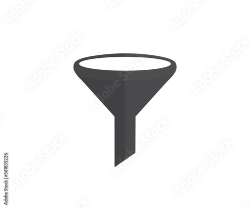 Funnel icon filter logo design. Funnel tool construction. Ascending and descending sort. Filtering icon, sorting icon, filter glyph vector design and illustration. 