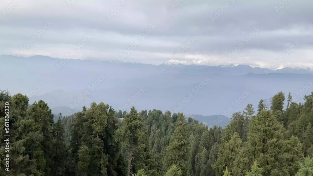 Clouds over the mountains & forest, View from top of mountains of Dalhousie Himachal Pradesh 4k Clouds over the mountains & forest, View from top of mountains of Dalhousie Himachal Pradesh 4k