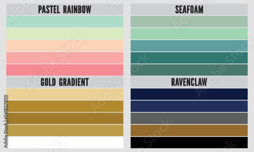 Color Palettes
A color palette is a set of colors used in a design or visual project. 