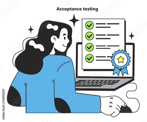 Acceptance testing technique. Software testing methodology. IT specialist
