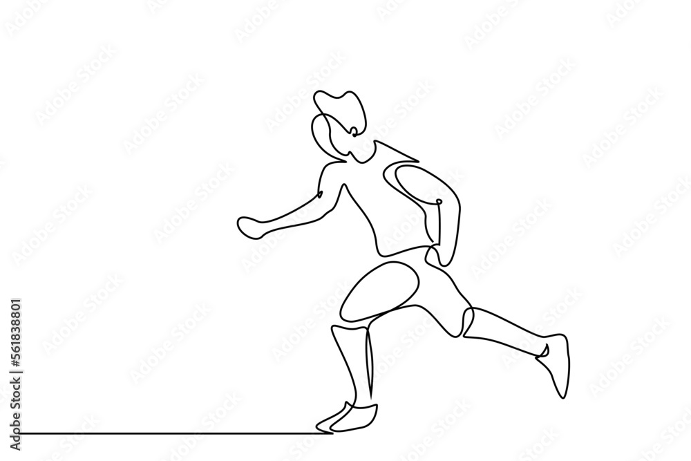 boy young healthy running joy race athlete line art