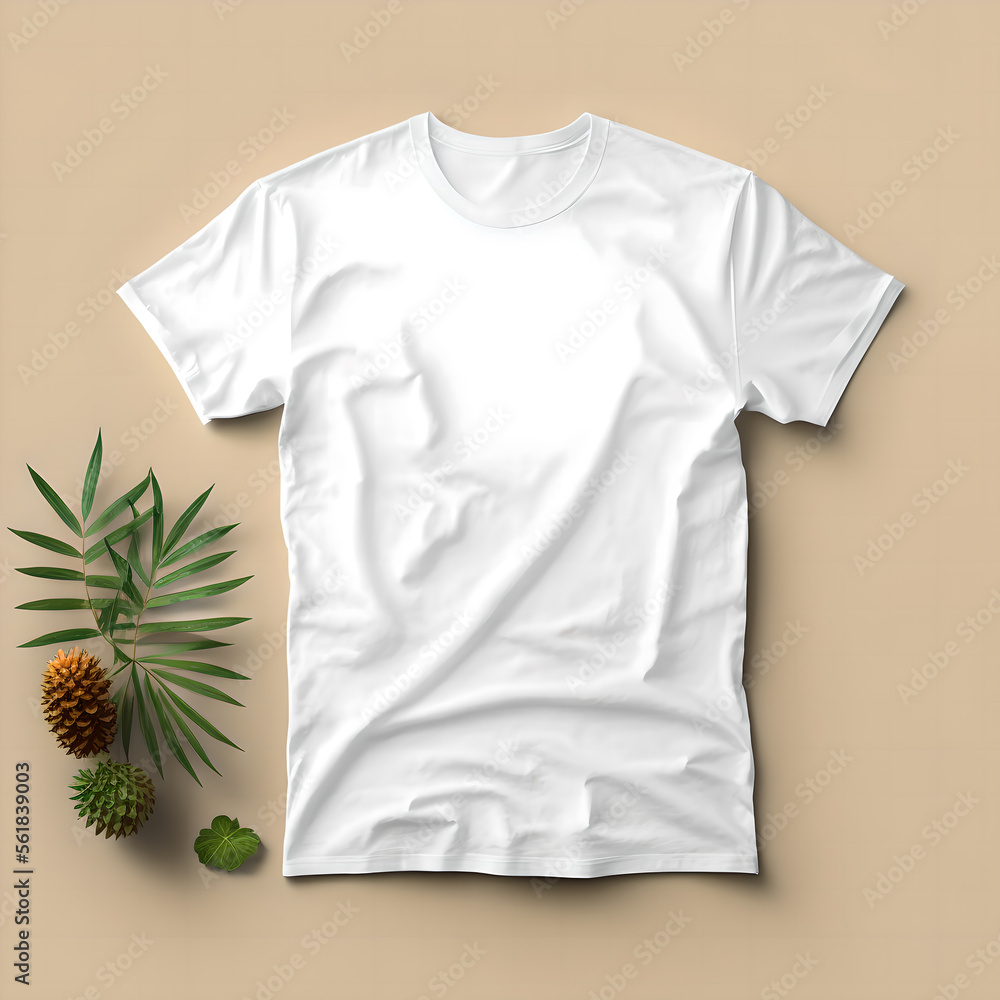 Mock up t-shirt created with Generative AI Mock up t-shirt created with Generative AI