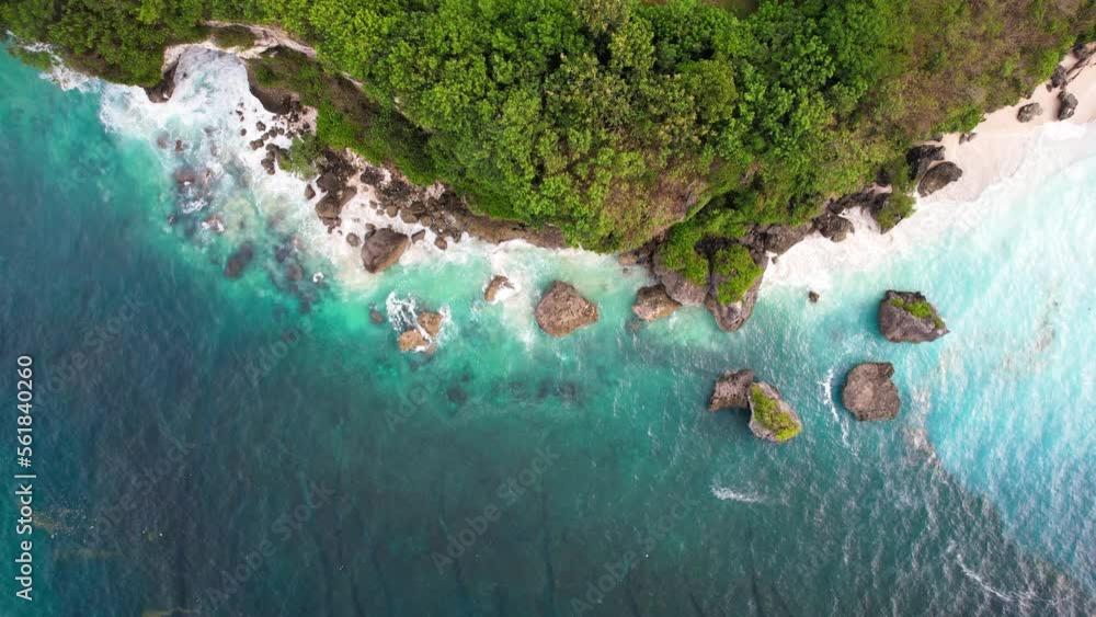 custom made wallpaper toronto digitalBali Indonesia beach dreamland padang padang ubus nusa dua drone aerial shot birds eye view landscape nature coastline shore tourist travel tropical monkey beach 