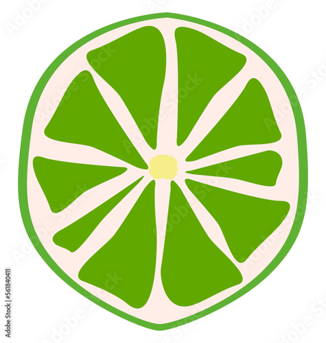 green lime sketch draw fruit icon 