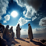 Jesus Christ speaking to his fellows on mountain