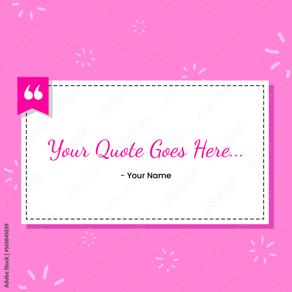 Cute Quote Template Sayings Business Pink Background Design Vector