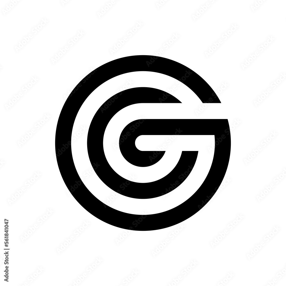 Letter GG or GC creative monogram logo Letter GG or GC creative monogram logo