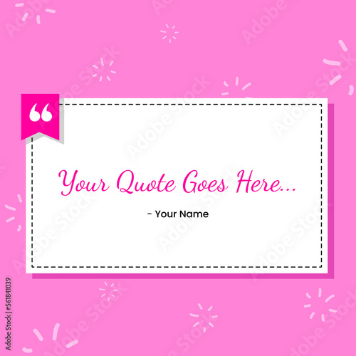Cute Quote Template Sayings Business Pink Background Design Vector