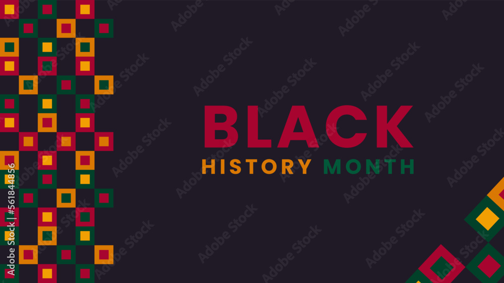 Black History Month background. African American History is celebrated annually in February.