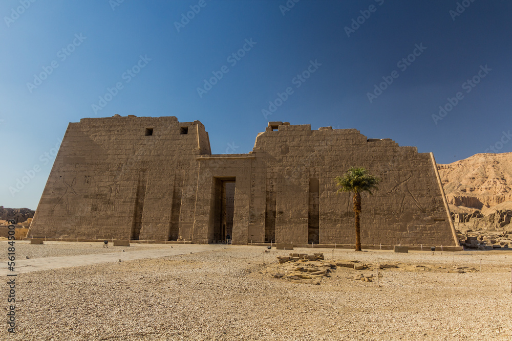 Medinet Habu (Mortuary temple of Ramesses III) at the Theban Necropolis, Egypt Medinet Habu (Mortuary temple of Ramesses III) at the Theban Necropolis, Egypt