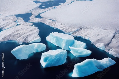 Iceberg in polar regions. Genrative AI