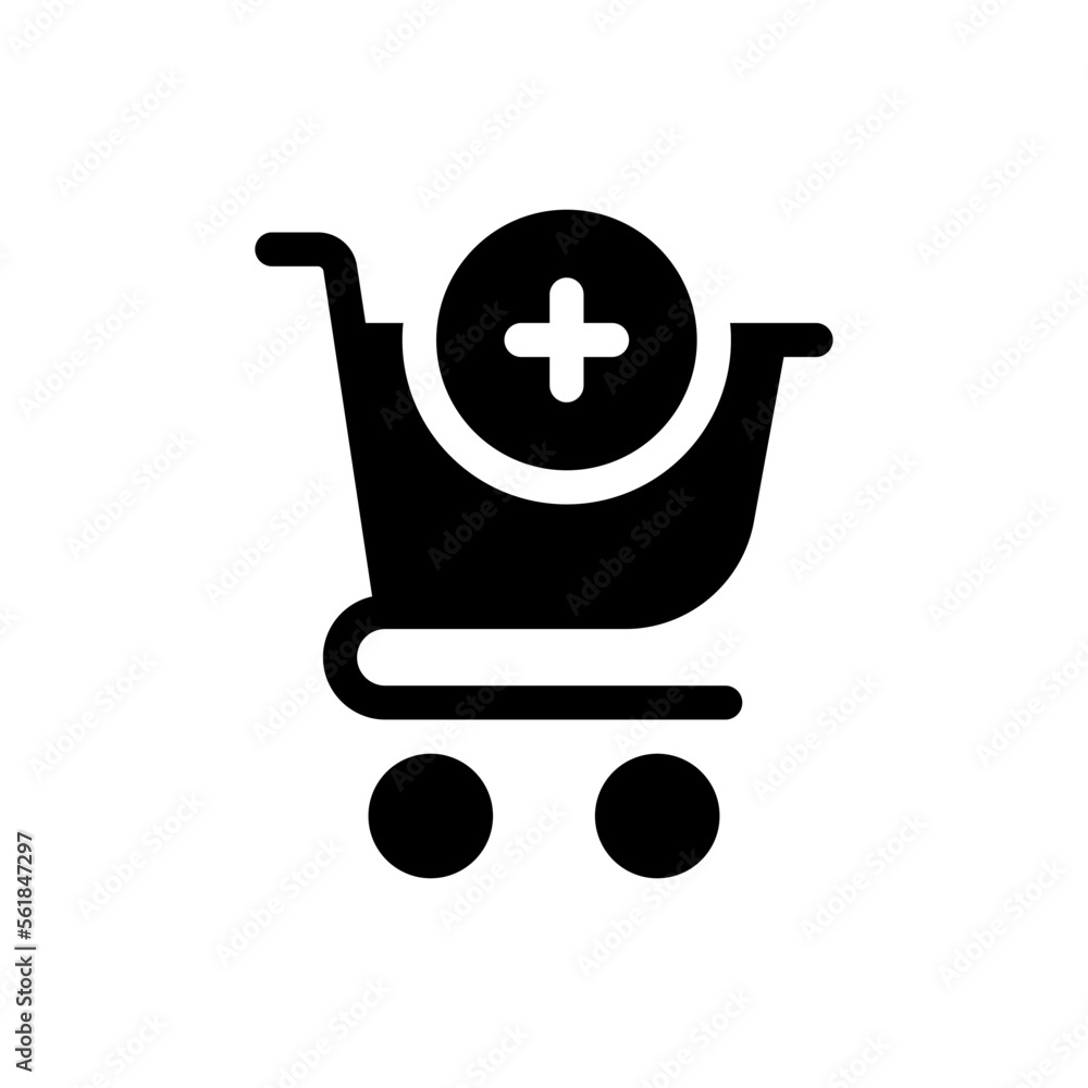 add cart glyph icon