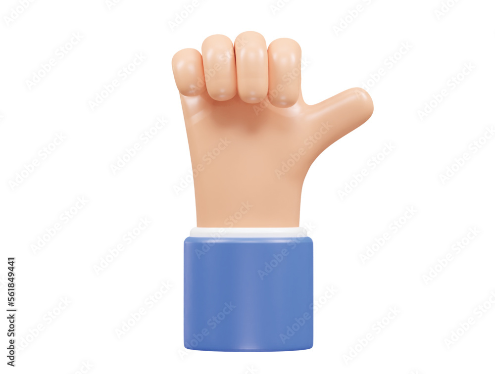Hand 3d vector icon illustration rendering transparent element Hand 3d vector icon illustration rendering transparent element