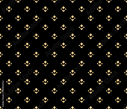 Abstract geometric pattern. A seamless vector background. Gold and black ornament. Graphic modern pattern. Simple lattice graphic design