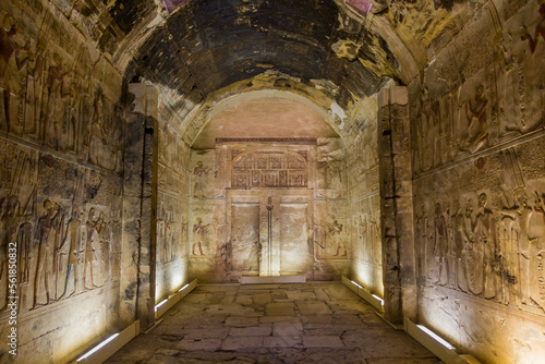 Chamber in the Temple of Seti I (Great Temple of Abydos), Egypt