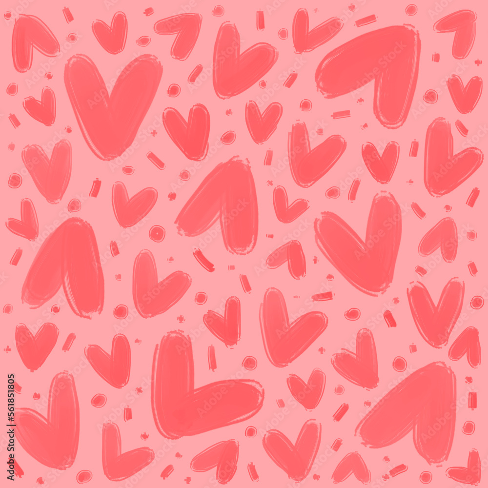 Cute sweet pink hearts as girly gentle elegant romantic seamless pattern background backdrop wallpaper, illustration of love for Valentine's Day Cute sweet pink hearts as girly gentle elegant romantic seamless pattern background backdrop wallpaper, illustration of love for Valentine's Day
