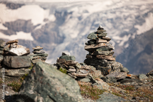 rock piles in front of  Johannisberg in the Glockner massive in carinthia, austria. © SAPDI