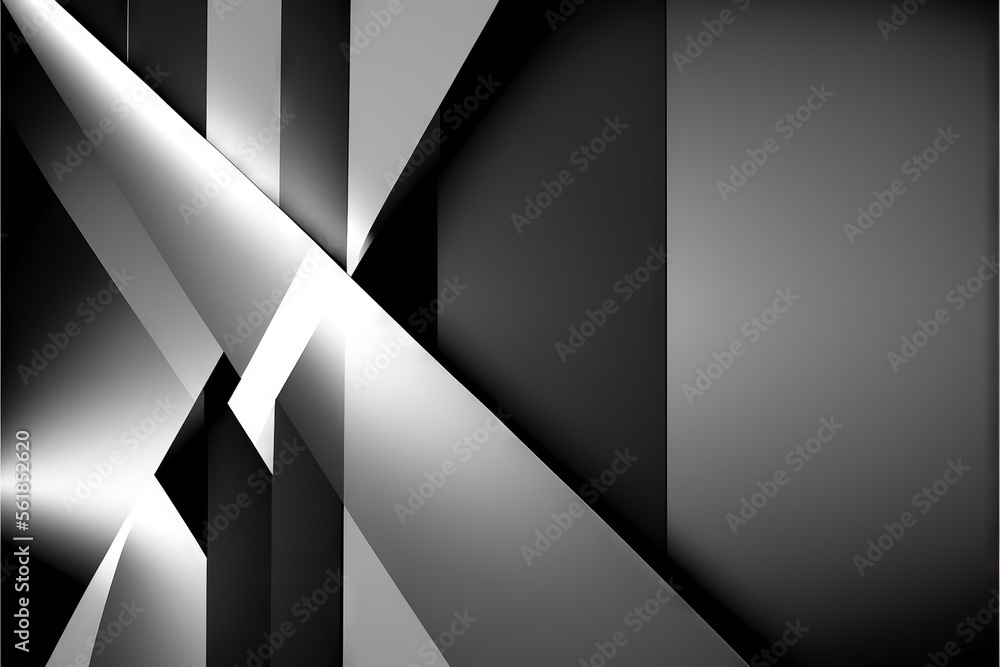 a black and white abstract painting with a white light coming from it's ...