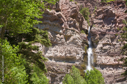 Cascade Falls in Ouray, Colorado.  The Switerland of Colorado. photo
